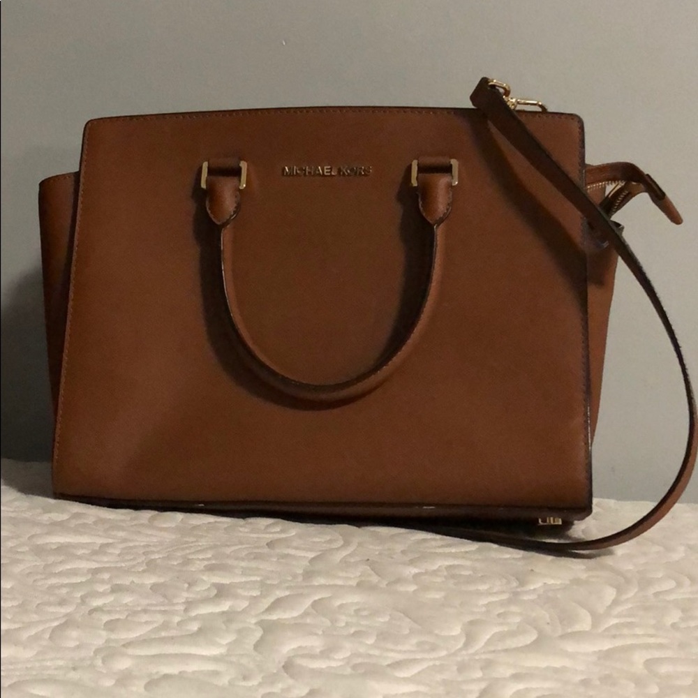 Michael Kors Selma Medium Satchel in Brown